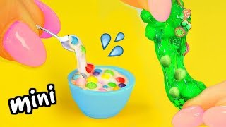 DIY Mini Slimes How To Make Miniature Jelly Cube Slime Cereal Slime Cloud Slime amp Glitter Slime [upl. by Lorette77]