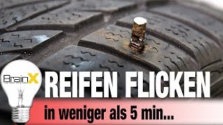 Reifenflicken unter 5 Minuten  How to fix a nail hole in a car tire [upl. by Cheng]