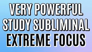 Study Subliminal  Improve Concentration Focus and Memory [upl. by Bricker907]