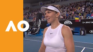 Simona Halep oncourt interview 1R  Australian Open [upl. by Arok]