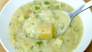 Creamy celery and potato soup  Vegan recipe [upl. by Leor]