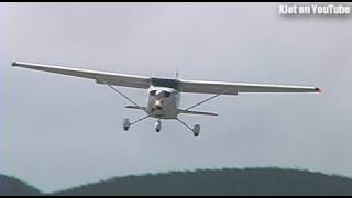 Light aircraft in WILD crosswind landings at Tokoroa Airfield [upl. by Anida]