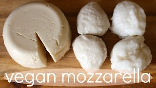 VEGAN MOZZARELLA  Recipe amp Taste Test w Plantriotic [upl. by Yung690]