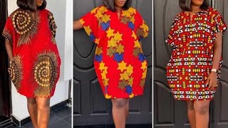 How to Make a Dress  Cut and Sew a Kimono Danshiki Dress  Short Ankara Dress [upl. by Ocer]