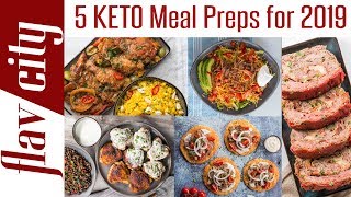 5 Keto Meal Prep Recipes For Weight Loss  2019 Clean Eating [upl. by Nilrac]