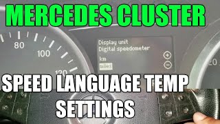 Change your Mercedes Language MPH KPH Settings From The Cluster [upl. by Kieffer280]