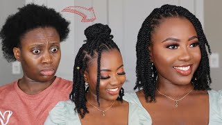 She did that Easy DIY Short Fluffy Twist for 8  Protective Style  Xpression Spring Afro Twist [upl. by Seugram]