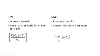 Capital Market Line CML vs Security Market Line SML [upl. by Ttelrats]