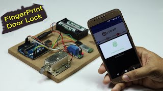 How to Make Mobile Fingerprint Door Lock  Arduino Project [upl. by Minne]