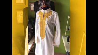 africabloomscom  BEST White amp Gold Dashiki African Clothing for Men for Wedding  African Wear [upl. by Ecirtnuahs]