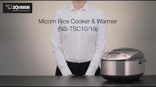 Zojirushi Micom Rice Cooker amp Warmer NSTSC1018 [upl. by Zaob254]