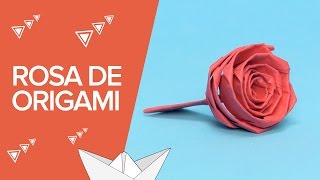 Cómo hacer una rosa de origami  Papiroflexia y regalos [upl. by Lamiv]