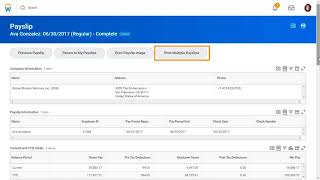 View and print Pay Slips New payroll folder under workday [upl. by Annoved]