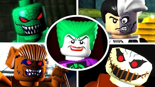 LEGO Batman The Videogame  All 15 Villain Boss Fights Hero Missions [upl. by Acisej521]