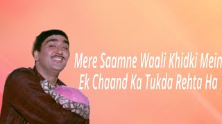 Mere samne wali khidki mein full song lyrics [upl. by Oivlis895]