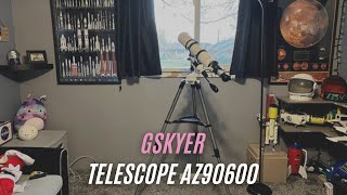 Gskyer Telescope 600x90mm Review  Gskyer Telescope AZ90600 Astronomical Refractor Telescope Setup [upl. by Lafleur]