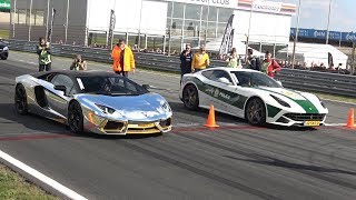 Lamborghini Aventador LP700 vs Ferrari F12 berlinetta [upl. by Nefen]