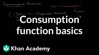 Consumption function basics  Macroeconomics  Khan Academy [upl. by Ellener]