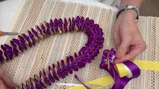 How to Make A Plumeria Ribbon Lei [upl. by Nnahgiel]