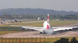 Crosswind Landings London Heathrow Airport [upl. by Henigman]