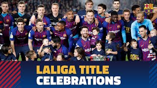 Barça celebrates the 201819 LaLiga title at Camp Nou [upl. by Anih]