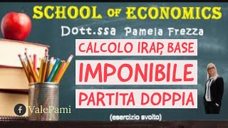 Esercizio calcolo Irap base imponibile partita doppia dichiarazione fiscale Economia aziendale [upl. by Mulligan]