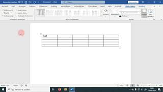 Eenvoudige tabel maken en aanpassen in Word [upl. by Ajat]