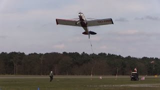 How advertising planes pick up banners Breda Airport [upl. by Spencer254]