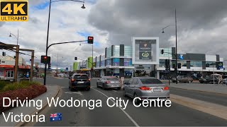 Driving In Wodonga City Centre  Victoria Australia  4K UHD [upl. by Hotze]