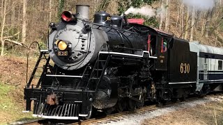 Tennessee Valley Railroad Museum Southern 630 on the Missionary Ridge Local 313142021 [upl. by Orestes412]