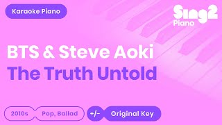 The Truth Untold Piano Karaoke Instrumental BTS amp Steve Aoki  ROMANIZED [upl. by Melonie327]