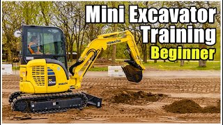 MiniExcavator Training Beginner 2020  Heavy Equipment Operator Training [upl. by Odnomra]