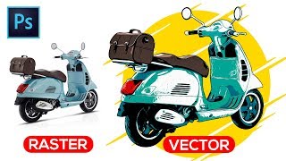 How to Vectorize an Image Photo to Vector  Photoshop Tutorial [upl. by Rori587]