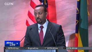 Prime Minister Abiy Ahmed meets Ethiopians living in America [upl. by Neenahs517]