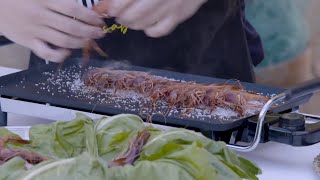 Gamba roja a la plancha de Garrucha Almería [upl. by Ynffit]