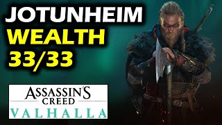 Jotunheim All Wealth Chests Locations  Assassins Creed Valhalla [upl. by Yrrot249]