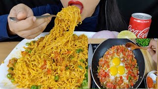 ASMREGG MAGGI RECIPEEATING EGG MAGGI AND CHILLI CHICKEN [upl. by Cletus855]