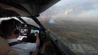 New Cockpit View  EXTREME Crosswind landing at Beijing [upl. by Ecinert]