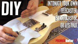 DIY How to Adjust ElectricGuitar Intonation [upl. by Dagny]