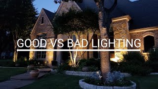 Good vs Bad Lighting Outdoor lighting examples [upl. by Cohbert]