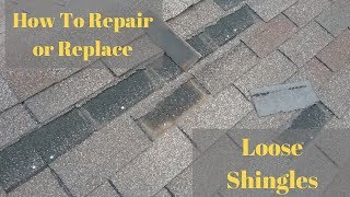 How To Repair Roof Shingles Blown Off [upl. by Aihsot]