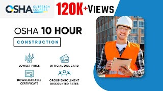 How to Get OSHA 10 Hour DOL Card amp Certification  EHS Training  Construction Safety Training [upl. by Hewet]