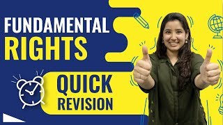 Fundamental Rights Indian Constitution  Quick Revision [upl. by Eicyac]