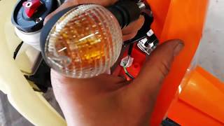 KTM EXC indicators and wiring installation [upl. by Balkin]