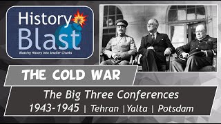 The Big Three Conferences  Tehran Yalta Potsdam  WW2 Ends Cold War Begins [upl. by Nawyt790]