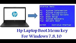 Hp laptop boot menu key and bios settings  How to boot hp laptop from usbhplaptop [upl. by Eirovi33]