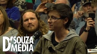 DSouza spars with student over quotwhite privilegequot [upl. by Yelssew60]