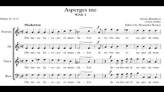 Anton Bruckner  Asperges Me WAB 4 w score [upl. by Thurlow]