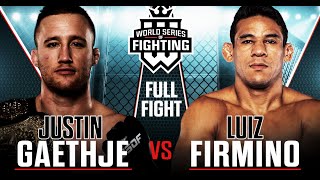 Full Fight  Justin Gaethje vs Luiz Firmino Lightweight Title Bout  WSOF 34 2016 [upl. by Tabbatha]