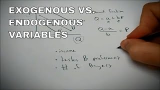 The difference between endogenous and exogenous varaibles [upl. by Umberto951]